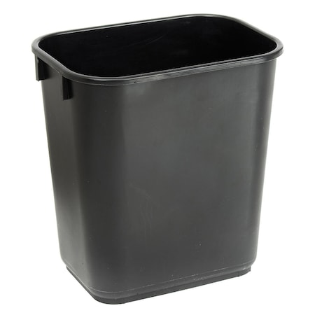 Global Industrial Plastic Wastebasket, 13-5/8 Qt., Black 261747BK